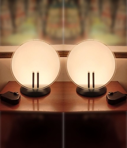 Oluce pair vintage table lamps - pair,
